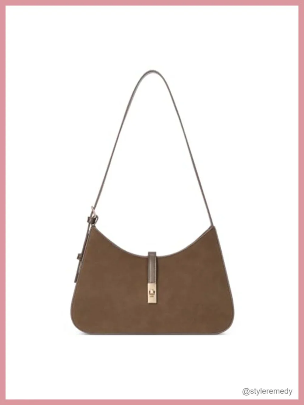 CLUCI Suede Crescent Hobo Bag Women's Shoulder Purse Adjustable Strap